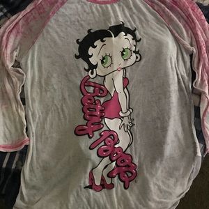 Women’s juniors siz7/8 3/4 sleeve sheer t shirt